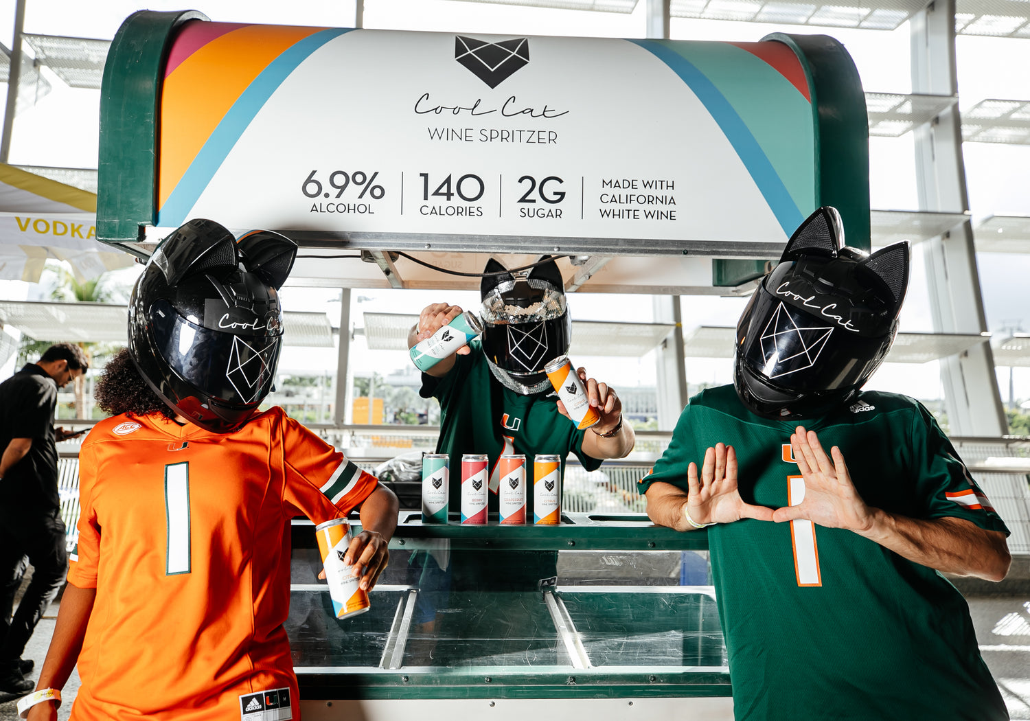 The Cool Cat Wine Spritzer stand at the University of Miami Hurricanes Stadium.